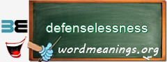 WordMeaning blackboard for defenselessness